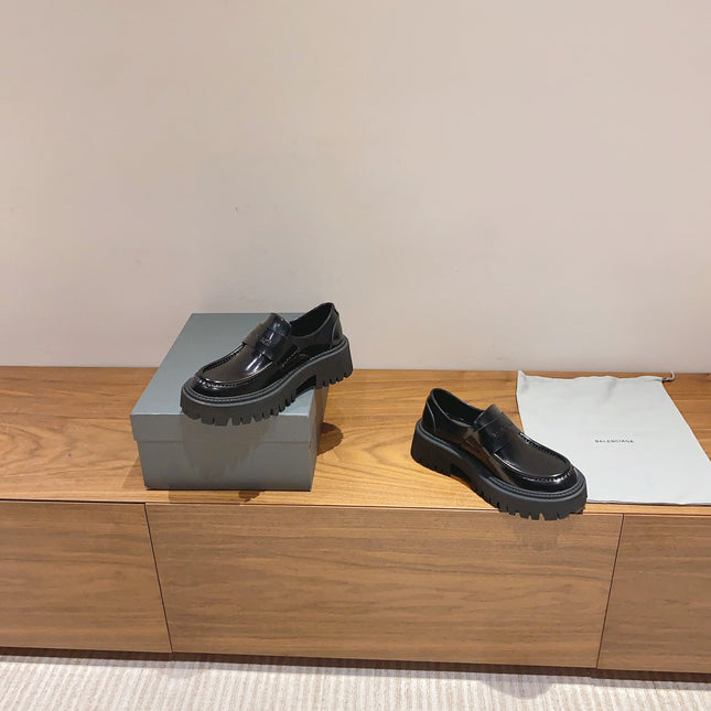 BALENCIAGA 25S LOAFERS IN BLACK CALFSKIN