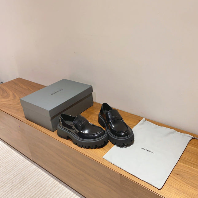 BALENCIAGA 25S LOAFERS IN BLACK CALFSKIN