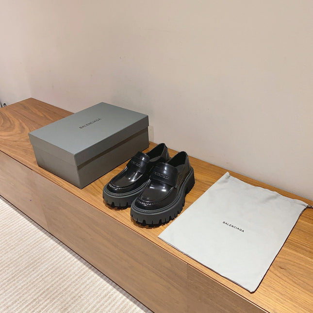 BALENCIAGA 25S LOAFERS IN BLACK CALFSKIN