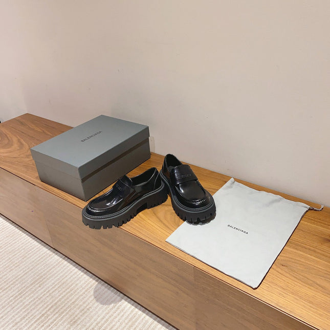BALENCIAGA 25S LOAFERS IN BLACK CALFSKIN