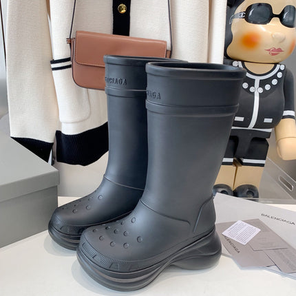 CROCS BOOTS IN BLACK RUBBER