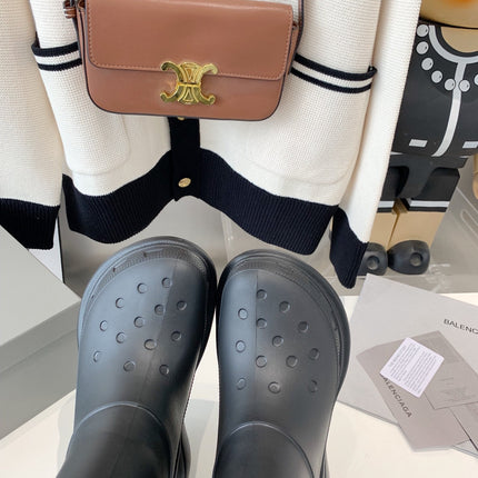 CROCS BOOTS IN BLACK RUBBER