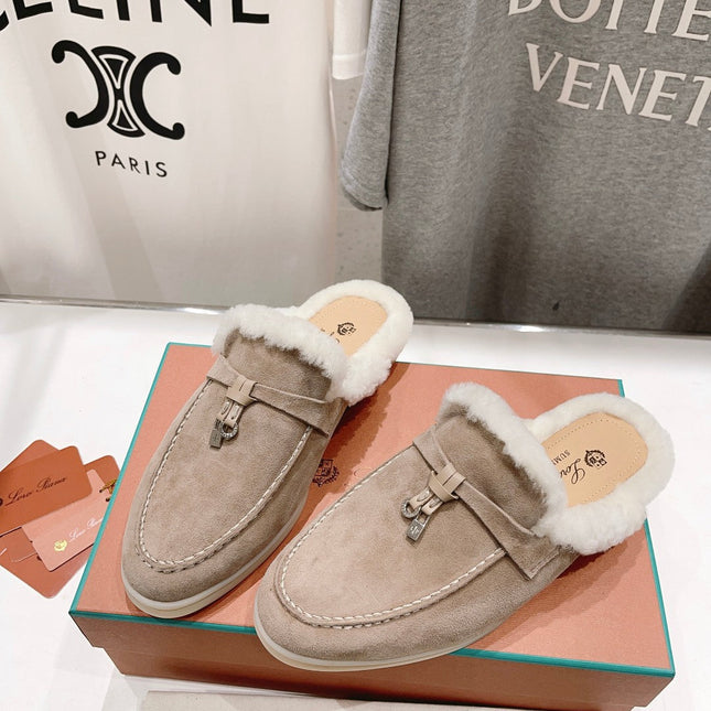 LP CHARMS WALK BABOUCHE LOAFERS PEANUT FLEECE