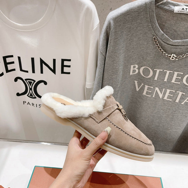 LP CHARMS WALK BABOUCHE LOAFERS PEANUT FLEECE