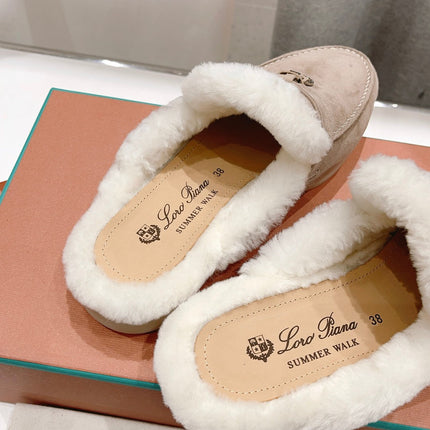 LP CHARMS WALK BABOUCHE LOAFERS PEANUT FLEECE