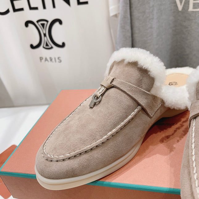 LP CHARMS WALK BABOUCHE LOAFERS PEANUT FLEECE