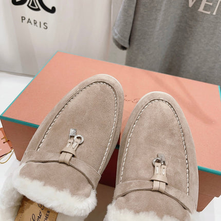 LP CHARMS WALK BABOUCHE LOAFERS PEANUT FLEECE