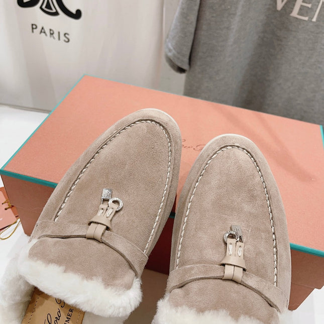 LP CHARMS WALK BABOUCHE LOAFERS PEANUT FLEECE