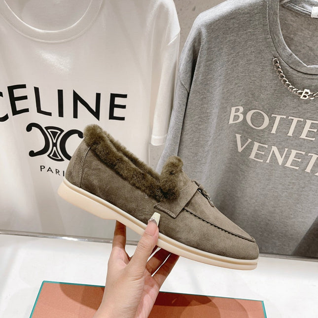 LP SUMMER CHARMS WALK LOAFERS ASH BROWN FLEECE