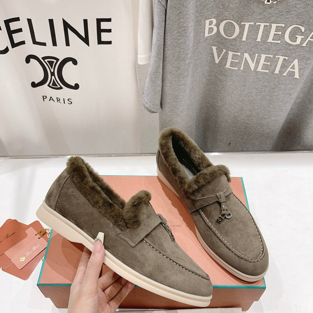 LP SUMMER CHARMS WALK LOAFERS ASH BROWN FLEECE