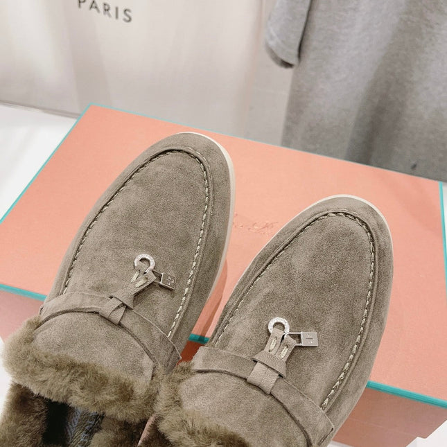 LP SUMMER CHARMS WALK LOAFERS ASH BROWN FLEECE