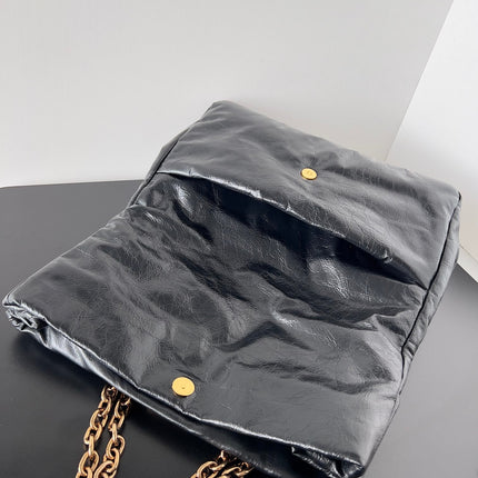 MONACO MEDIUM BAG 32 IN BLACK ARENA CALFSKIN GOLD HARDWARE