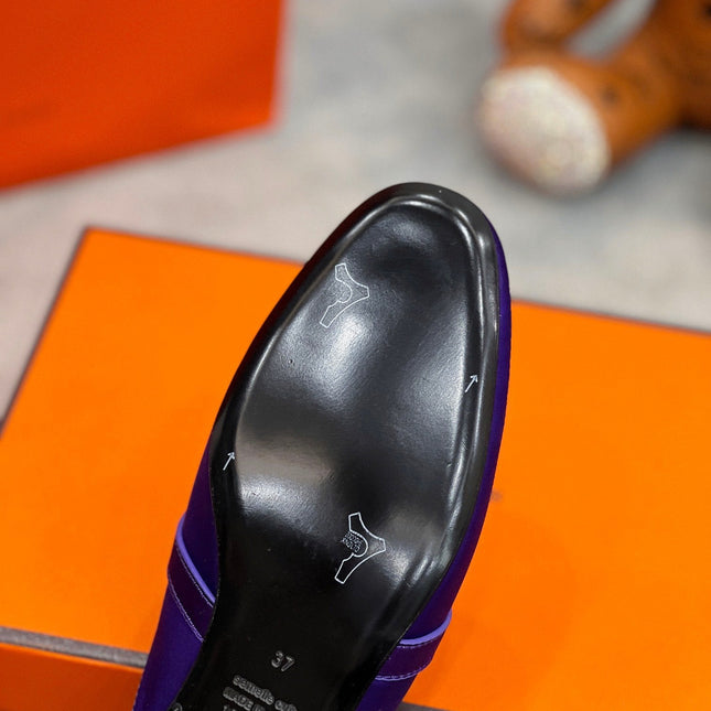 0Z Mule Violet Silk Thick Cloth/Sheepskin