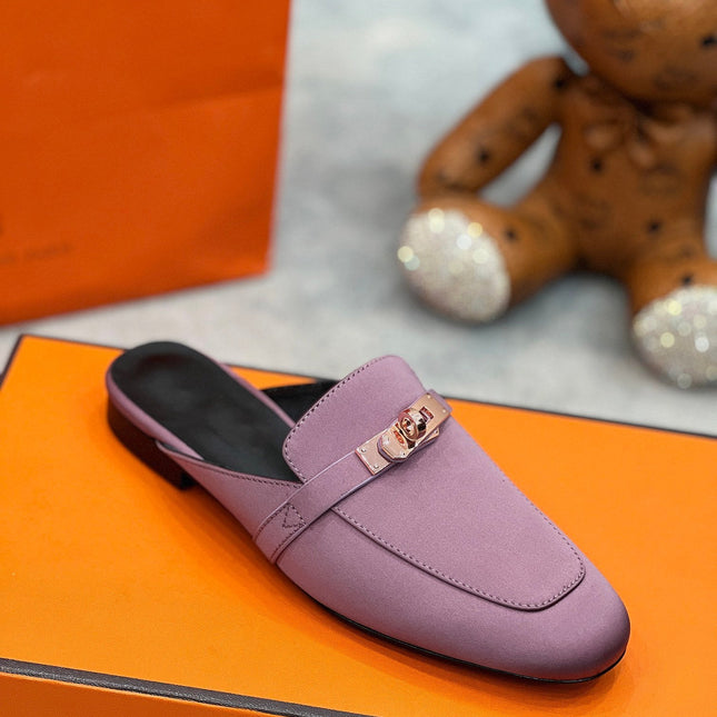 0Z Mule Purple Silk Thick Cloth/Sheepskin