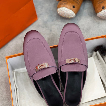 0Z Mule Purple Silk Thick Cloth/Sheepskin