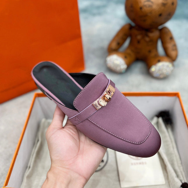 0Z Mule Purple Silk Thick Cloth/Sheepskin