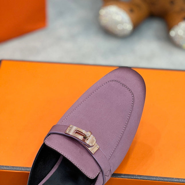 0Z Mule Purple Silk Thick Cloth/Sheepskin