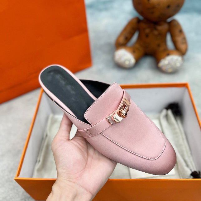 OZ Mule Pink Silk Thick Cloth/Sheepskin