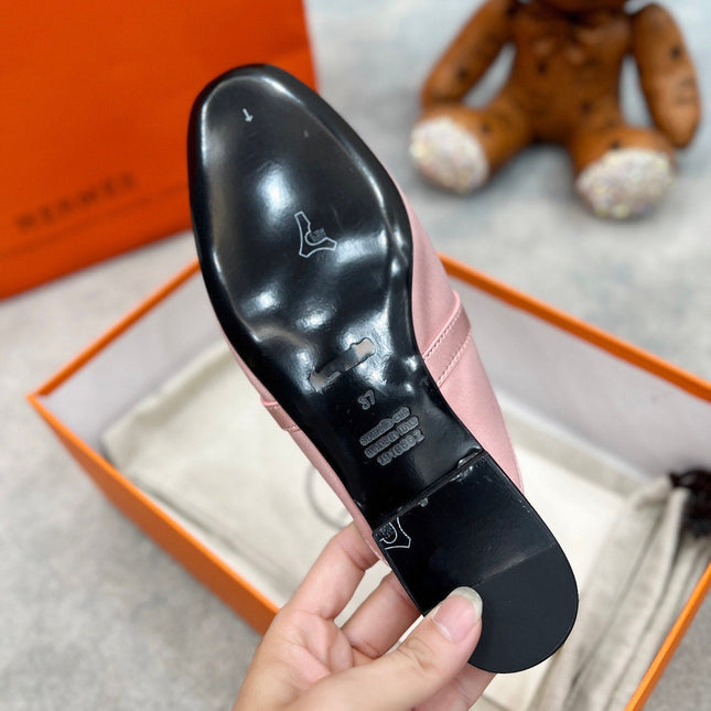 OZ Mule Pink Silk Thick Cloth/Sheepskin