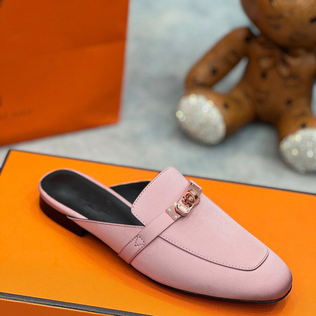 OZ Mule Pink Silk Thick Cloth/Sheepskin