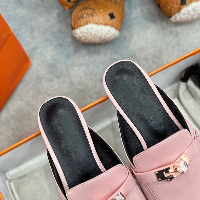 OZ Mule Pink Silk Thick Cloth/Sheepskin