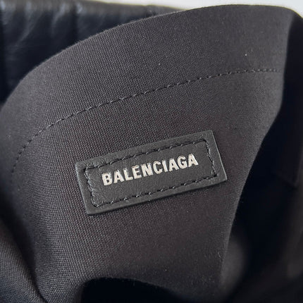 MONACO BAG 43 IN BLACK QUILTED THIN CALFSKIN SILVER HARDWARE