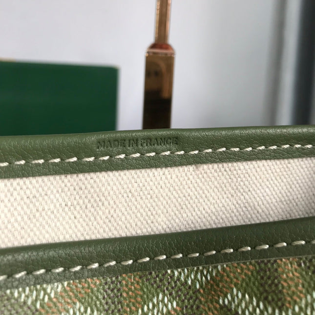 SAINT LOUIS GM BAG 40 IN GREEN MIX BLACK GOYARDINE CANVAS