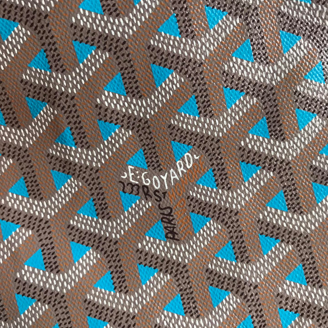 POITIERS CLAIRE-VOIE BAG 24 IN GREY MIX BLUE GOYARDINE CANVAS AND CALFSKIN