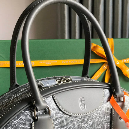 SAINT JEANNE BAG 35 IN GREY GOYARDINE CANVAS AND CALFSKIN