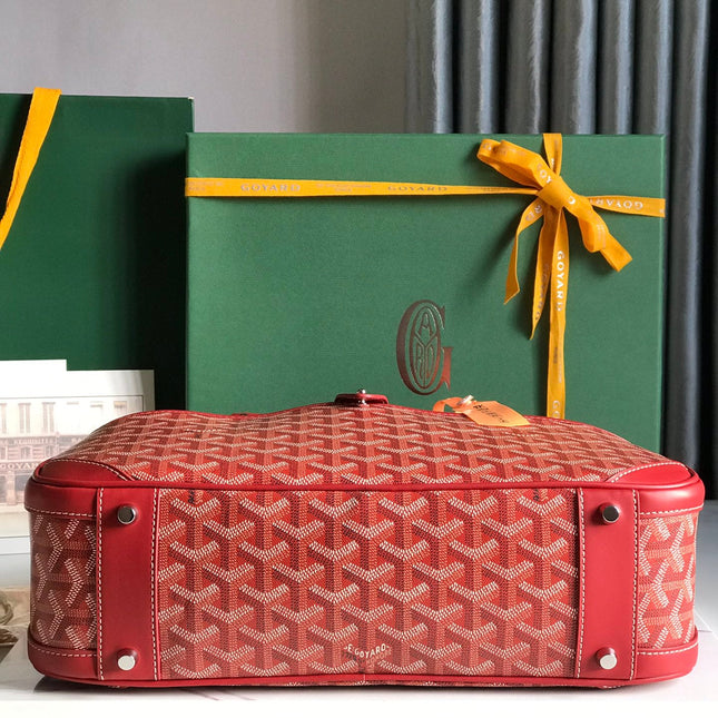 SAINT JEANNE BAG 35 IN RED GOYARDINE CANVAS AND CALFSKIN