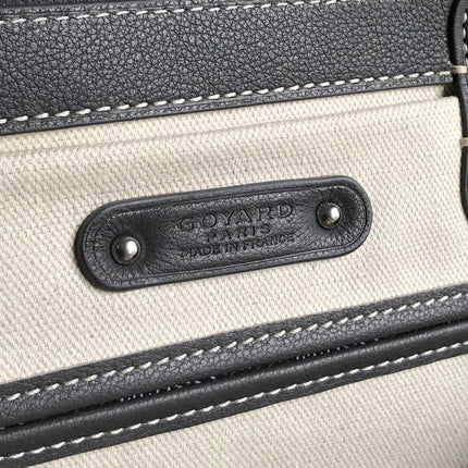 SAIGON SOUPLE BAG 34 IN GREY GOYARDINE CANVAS AND CALFSKIN