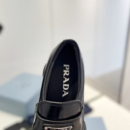 MONOLITH LOAFERS 55MM IN BLACK CALFSKIN