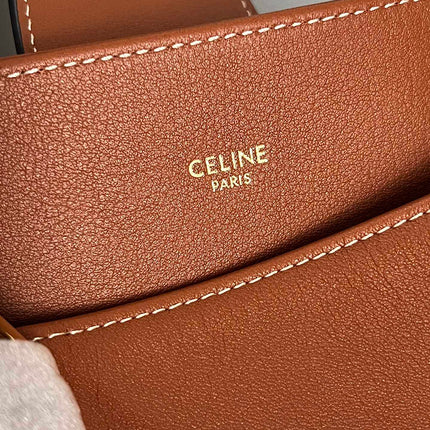 TRIOMPHE 37 SOFT TAN BROWN CALFSKIN HANDBAG