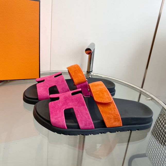 Chypre Sandal Rose Chapas / Orange Suede