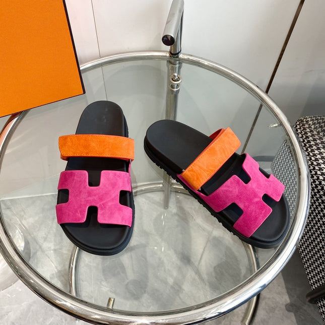 Chypre Sandal Rose Chapas / Orange Suede