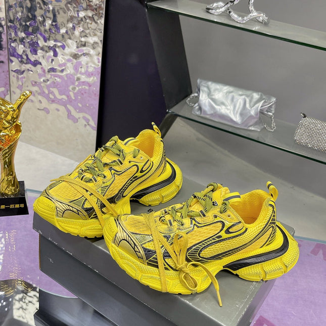 3XL SNEAKER IN YELLOW MIX BLACK MESH AND POLYURETHANE