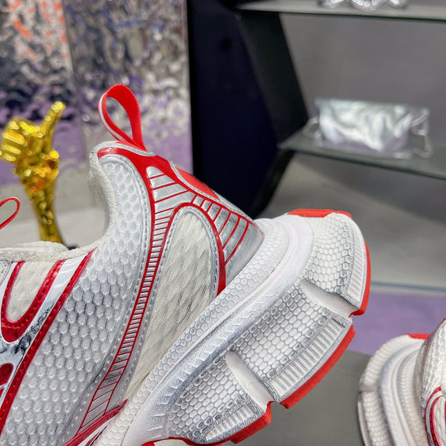 3XL SNEAKER IN RED MIX WHITE MESH AND POLYURETHANE
