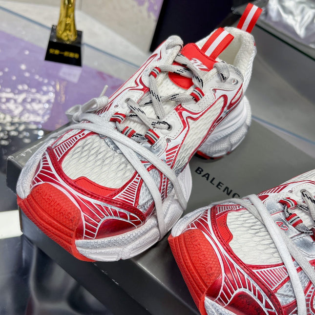 3XL SNEAKER IN RED MIX WHITE MESH AND POLYURETHANE
