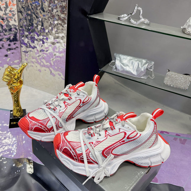 3XL SNEAKER IN RED MIX WHITE MESH AND POLYURETHANE