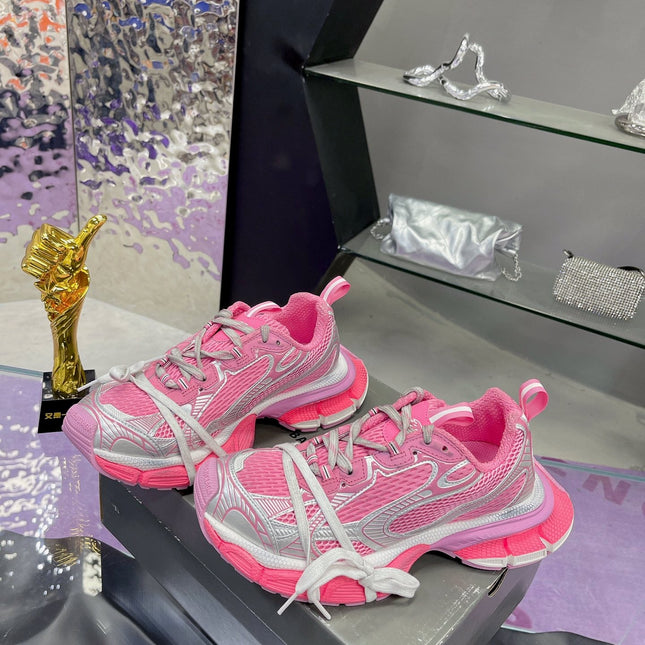3XL SNEAKER IN PINK MIX SILVER MESH AND POLYURETHANE