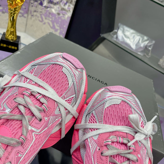 3XL SNEAKER IN PINK MIX SILVER MESH AND POLYURETHANE