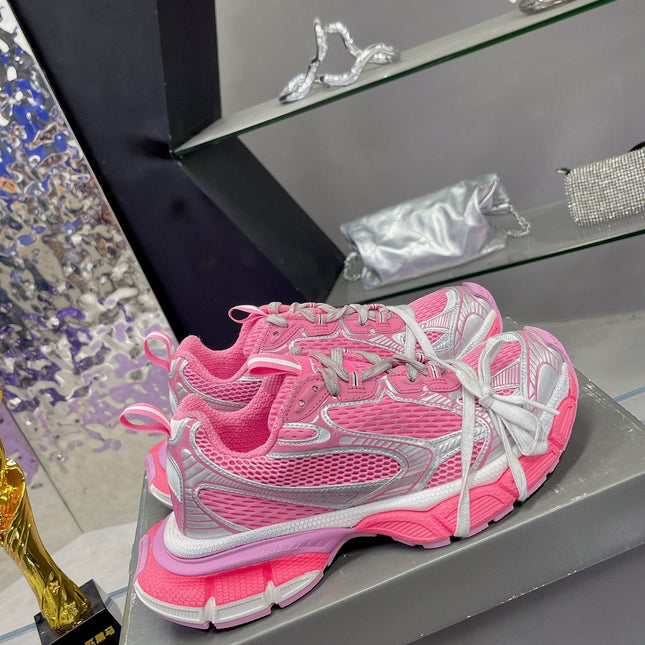 3XL SNEAKER IN PINK MIX SILVER MESH AND POLYURETHANE