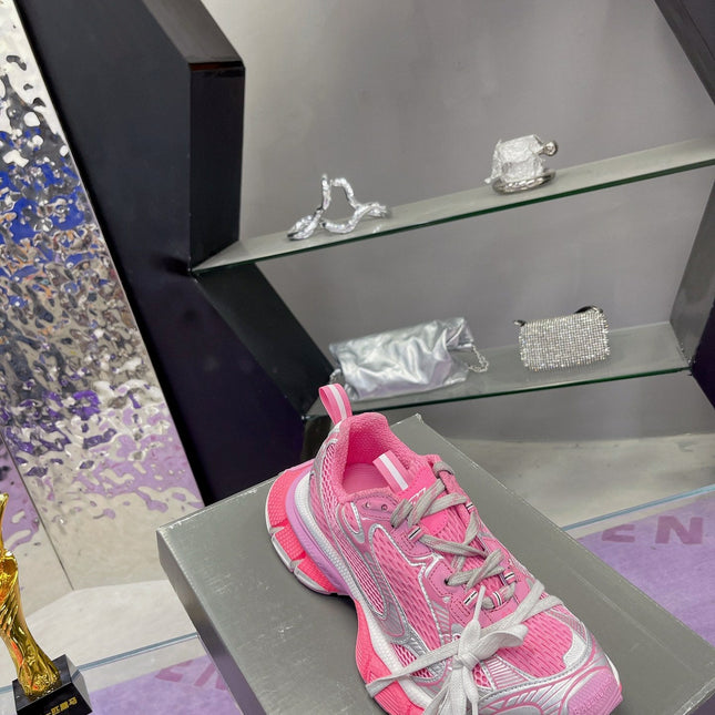 3XL SNEAKER IN PINK MIX SILVER MESH AND POLYURETHANE
