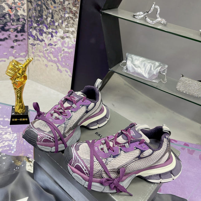 3XL SNEAKER IN PURPLE MIX GRAY MESH AND POLYURETHANE