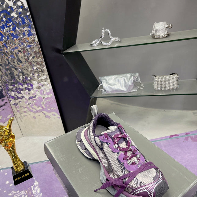 3XL SNEAKER IN PURPLE MIX GRAY MESH AND POLYURETHANE