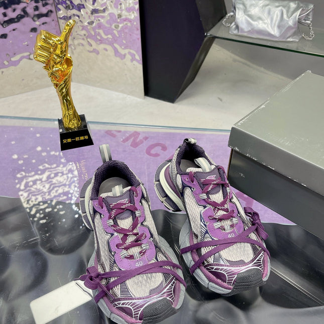 3XL SNEAKER IN PURPLE MIX GRAY MESH AND POLYURETHANE
