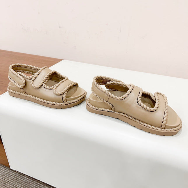 REFINED DAD SANDAL IN TUSCAN BEIGE LAMBSKIN