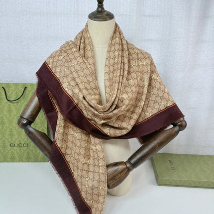 GUCCI 25S SCARF 140 IN CASHMERE 740366