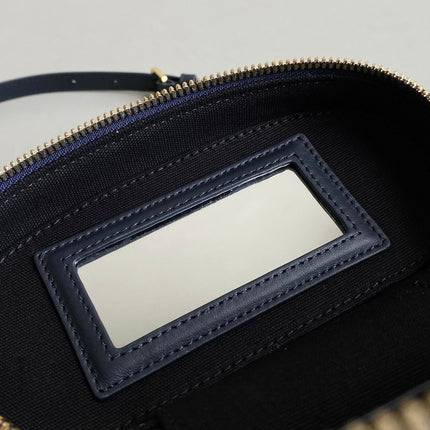 MONTAIGNE MINI VANITY CASE 16 BLUE OBLIQUE JACQUARD