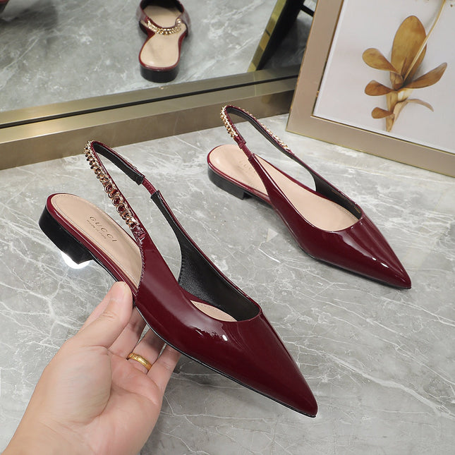 GG  Signoria Ballet Flat red wine